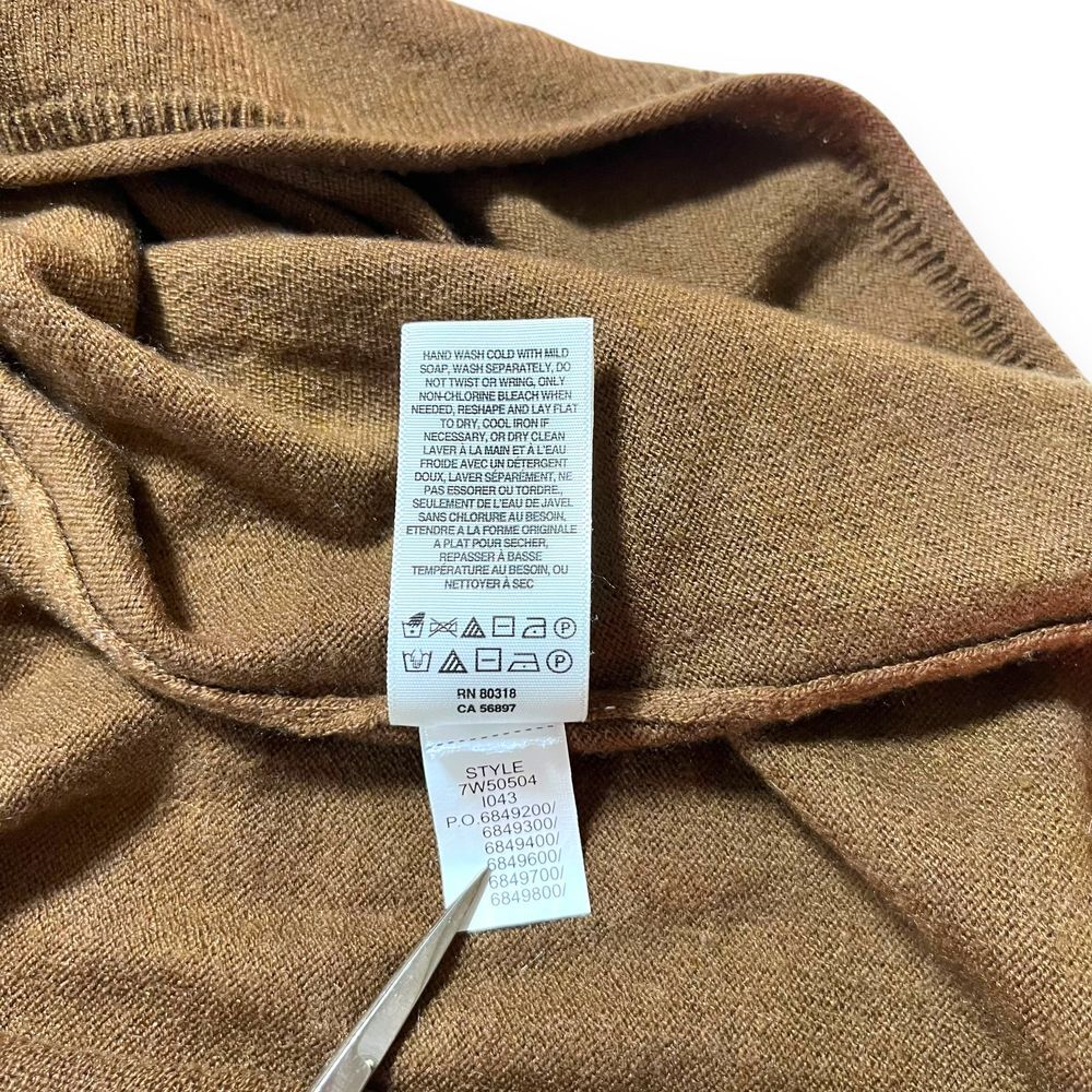 Lucky Brand Wool‎ Blend Ombré Sweater Fine Quality Brown Cream Women's Small - Picture 6 of 7